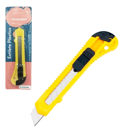 ESTILETE LAMINA LARGA 18MM DE PLASTICO NEWPAPER 15CM