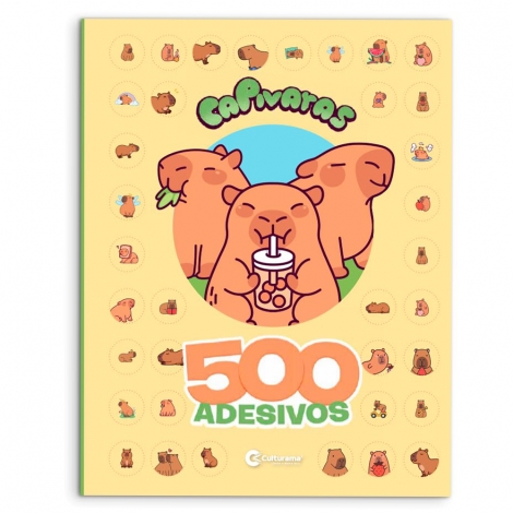 LIVRO 500 ADESIVOS E PARA COLORIR CAPIVARA 36 PAGINAS 28X21,5CM