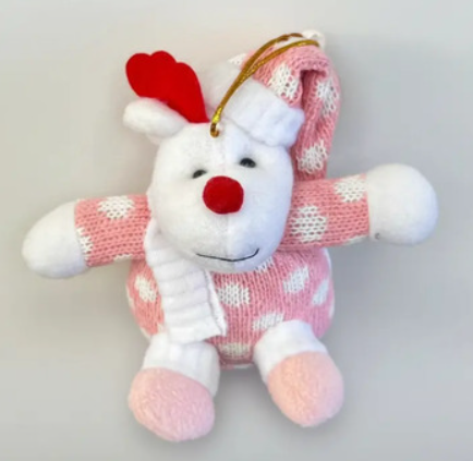 ALCE NATALINO ROSA 13CM