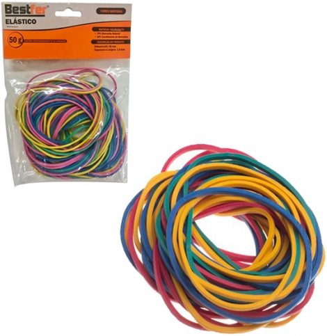 ELASTICO MULTIUSO COLORS 50G COM 66 PECAS