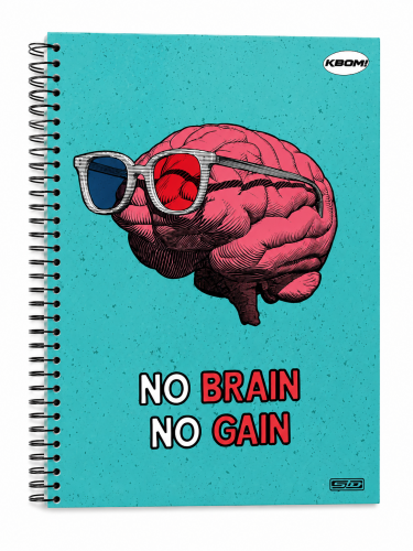 CADERNO UNIVERSITÁRIO 96 FOLHAS NO BRAIN NO GAIN