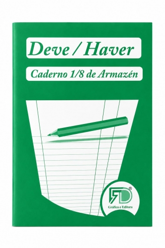 CADERNETA DEVE/HAVER 1/8 DE ARMAZÉM