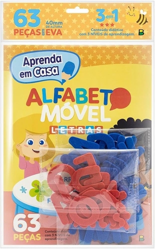 LIVRO ALFABETO MÓVEL - TODOLIVRO - LETRAS - 63 PEÇAS