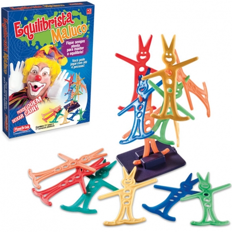 JOGO EQUILIBRISTA MALUCO COM 17 BONECOS + BASE