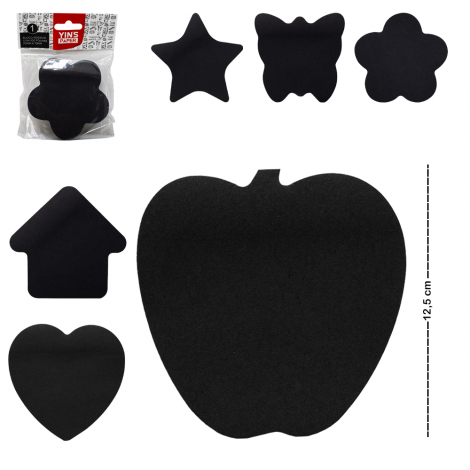 BLOCO DE ANOTACAO STICKER ADESIVO YINS PAPER COM 100 FOLHAS PRETO