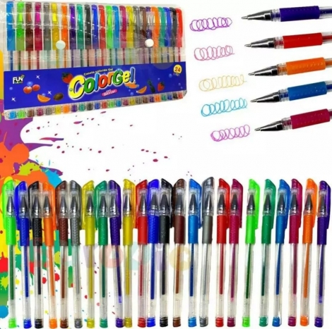 CANETA COLORGEL - 24 CORES