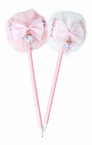 CANETA POMPOM LACINHO