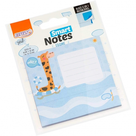BLOCO DE RECADO AUTOADESIVO SMART NOTES 3 EM 1 30 BRW