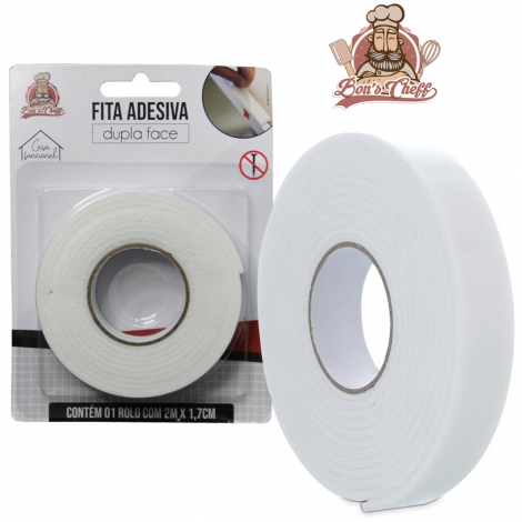 FITA ADESIVA DUPLA FACE DE ESPUMA 17MMX2M