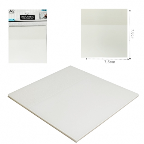 BLOCO DE ANOTACAO STICKER DE PLASTICO PET ADESIVO COM 50 FOLHAS 7,8X7,5CM
