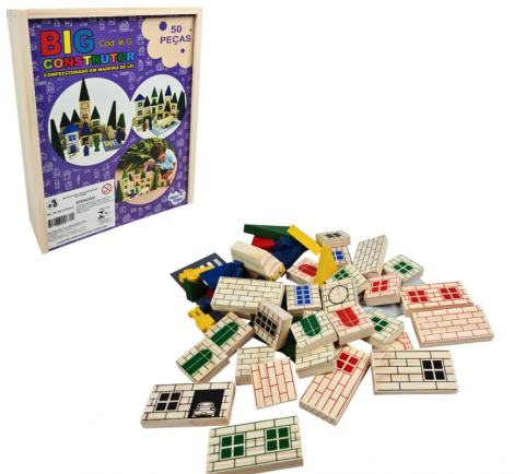 BIG CONSTRUTOR - 50 PEÇAS - MAXI TOYS