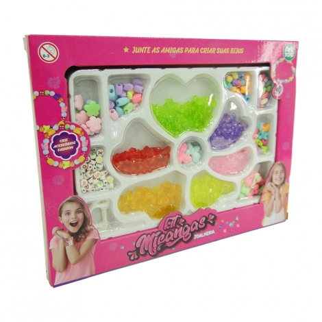 BIJUTERIA INFANTIL COM MICANGAS SORTIDAS JOALHERIA