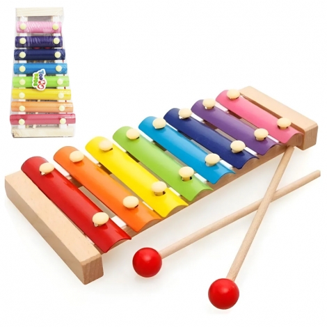 XILOFONE MUSICAL INFANTIL ARCO-IRIS TOP KIDS 24X12CM