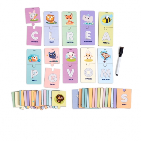 ALFABETO ILUSTRADO ESCREVA E APAGUE - BABEBI