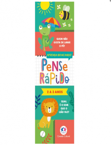 LIVRO FLASH CARDS PENSE RÁPIDO - 2 A 3 ANOS