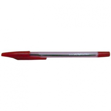 CANETA CIS SILVER STICK 1.0 VERMELHA