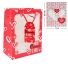 SACOLA DE PAPEL PARA PRESENTE LUXO LOVE GLITTER COM VISOR