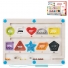 JOGO LABIRINTO MAGNETICO DE MADEIRA E PLASTICO CORES E FORMATOS COM CANETA