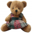URSO MARROM NATALINO 11CM XADREZ
