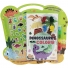 LIVRO DINOSSAUROS PARA COLORIR COM LAPISEIRA CANETA TROCA PONTA + 4 GIZ DE CERA E ADESIVOS 16 PAGINAS