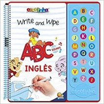 Livro - Escolinha Escute e Aprenda! Escreva e Apague - ABC com Sons - Inglês