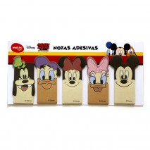 Bloco de Notas Autoadesivas Marcador de Páginas Turma do Mickey - 5 blocos 25 notas