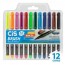 Caneta Brush pen Cis Aquarelável 012 Cores