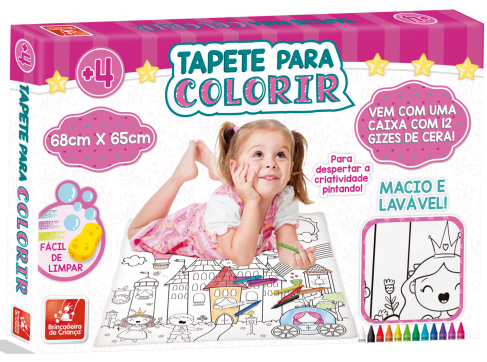 Tapete para Colorir Princesa - Brincadeira de Criança