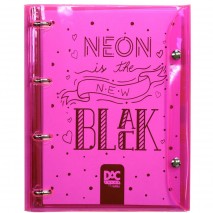Caderno Argolado Universitário Color Bubble Cristal Neon - Rosa 192 Folhas DAC