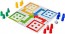Jogo de Tabuleiro Ludo, Coluna, 2201, Multicor