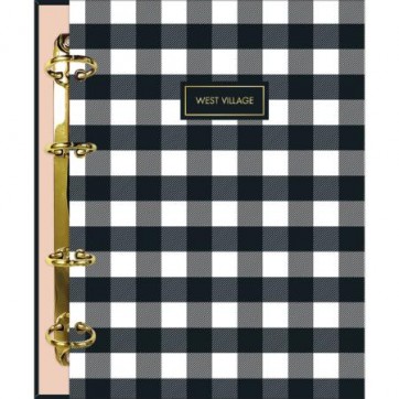 CADERNO ARGOLADO CARTONADO COLEGIAL WEST VILLAGE 160 FOLHAS