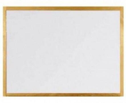 Quadro Branco Moldura Madeira 60x80 Real Seda