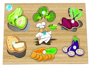 QUEBRA CABEÇA COM PINOS LEGUMES