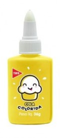 Cola Colorida Tris Amarelo 36grs