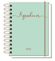 agenda 2022 capa dura espiral A6 palavras sortidas 336 folhas - Agradecer