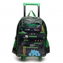 MOCHILA DE RODINHA GRANDE CEBOLINHA PIXEL PACIFIC