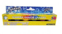 Tempera Guache Lavável Acrilex Com 06 Cores (15 Ml Cada) -