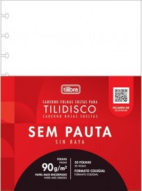 REFIL TILIDISCO SEM PAUTA 90G/M² - 50 FOLHAS
