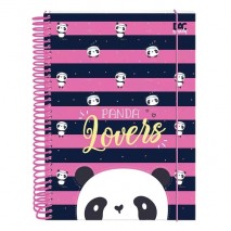Caderno Universitário Capa Dura 10 Matérias 160 Folhas Panda Dac