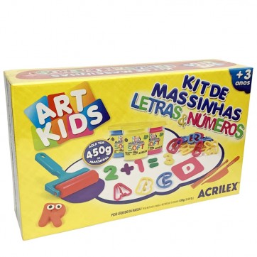 Kit De Massinhas Letras E Números 450G - Acrilex