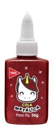 Cola Colorida Metalica Tris Vermelho 36grs