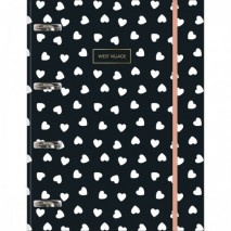 CADERNO ARGOLADO CARTONADO UNIVERSITÁRIO COM ELÁSTICO WEST VILLAGE 80 FOLHAS