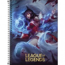CADERNO ESPIRAL CAPA DURA UNIVERSITÁRIO 10 MATÉRIAS LEAGUE OF LEGENDS 160 FOLHAS LG01