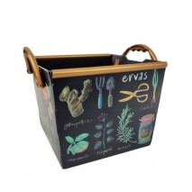 Cesto Organizador Herbal Ervas 14x17x16cm Cesta Decorativa P