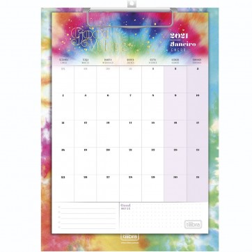 Calendário Planner Prancheta Good Vibes 2021Tilibra 323896