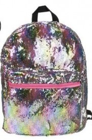 MOCHILA CLIO GIRLS PAETÊ 2 EM 1 - Prata