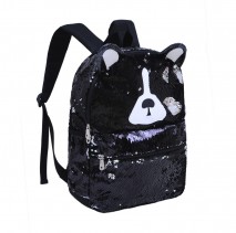 Mochila Juvenil Clio Girls Cachorro Paetê Muda De Cor Grande