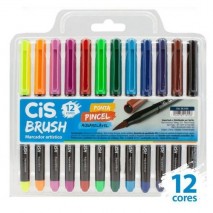 Caneta Brush pen Cis Aquarelável 012 Cores