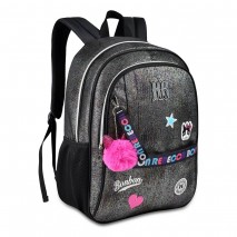 Mochila de Costas Clio Rebecca Bonbon Brilhosa Sortida + Chaveiro Pompom RB3120