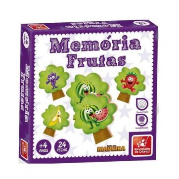 Jogo Da Memória Frutas 24 Peças Brincadeira De Criança